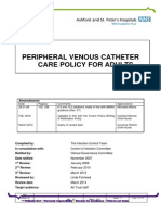 2714 - Peripheral Venous Catheter Care Policy For Adults