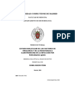 ESTUDIO MOLECULAR DE LOS FACTORES DE VIRULENCIA Y DE LA RESISTENCIA A CLARITROMICINA EN LA INFECCIÓN POR Helicobacter pylori.