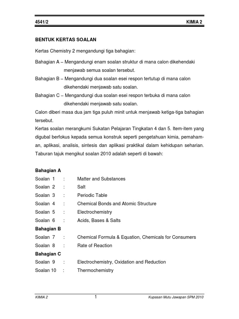 4541 2 Kimia 2 Kmj Spm 2010 3 Pdf
