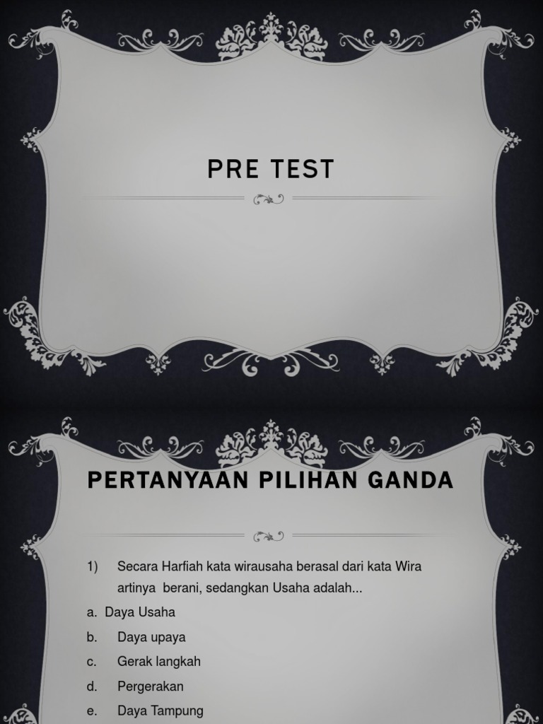 Pre Test | PDF