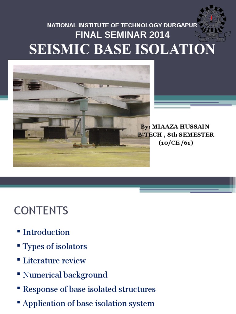 Types of Seismic Base Isolation Systems | PDF | Bearing (Mechanical ...