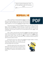 Worksheet 2 - Despicable Me