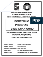 Portfolio Program Bina Insan Guru: Program Ijazah Sarjana Muda Perguruan (Pismp) Ambilan Januari 2012