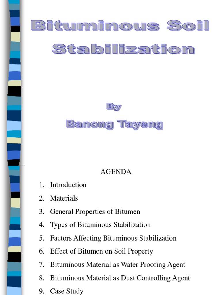 Bituminous Soil Stabilization | PDF | Asphalt | Soil