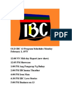 Old IBC 13 Program Schedules Monday February 3, 1975
