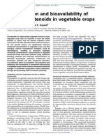 Accumulation and Bioavailability of Dietary Carotenoids in Vegetable Crops