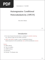 Autoregressive Conditional Heteroskedasticity (ARCH) : Volatility Clustering