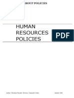 Human Resources Policies: Author: Christian Herrault Division: Corporate Center January 2004