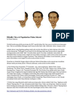Dibalik Citra & Popularitas Palsu Jokowi