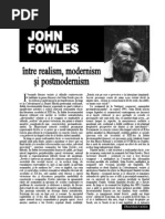 John Fowles - Intre Realism Modernism Si Postmodernis