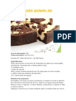 Cheesecake Gelado de Brownie