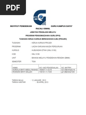 Institut Pendidikan Guru Kampus Dato Pdf