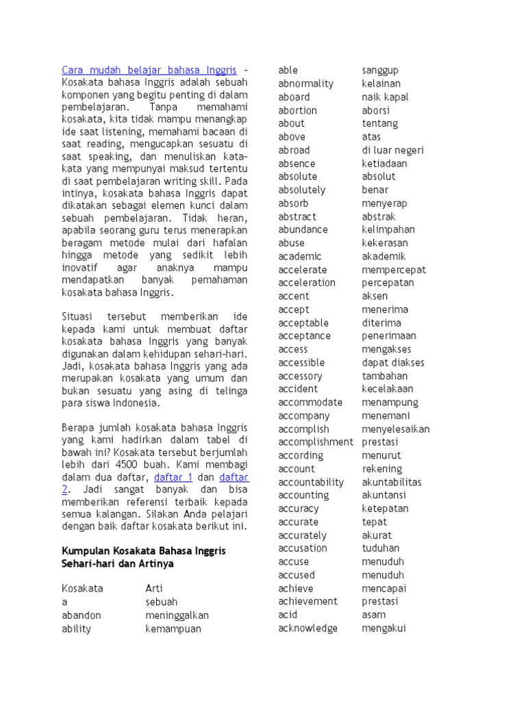 Cara Belajar Bahasa Inggris  Cara  Mudah Belajar  Bahasa  Inggris 