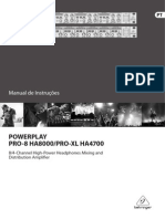 Powerplay PRO-8 HA8000/PRO-XL HA4700: Manual de Instruções