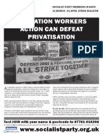 Probation Officers Strike Leaflet