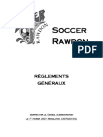 RÈGLEMENTS GÉNÉRAUX CLUB DE SOCCER RAWDON