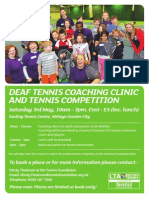 Deaf Tennis Coaching Clinic and Competition