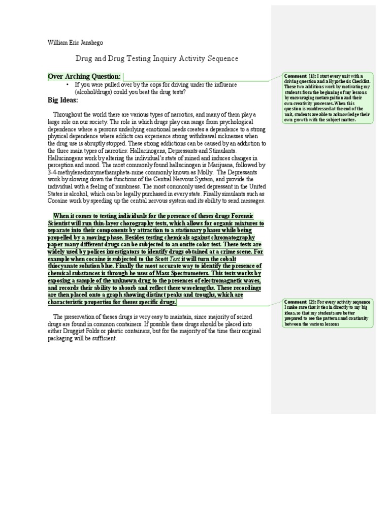 Drug Testing and Forensic Science | PDF | Psychoactive Drugs ...