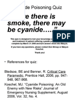 Cyanide Poisoning Quiz