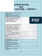 Guided Notes For Teacher Lecture