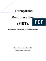 Metropilitan Readiness Test