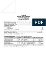 NTE398 Silicon PNP Transistor TV Vertical Output (Compl To NTE375)