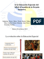 Evolución de la educación especial del modelo del déficit a la escuela inclusiva