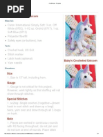 Baby's Crocheted Unicorn