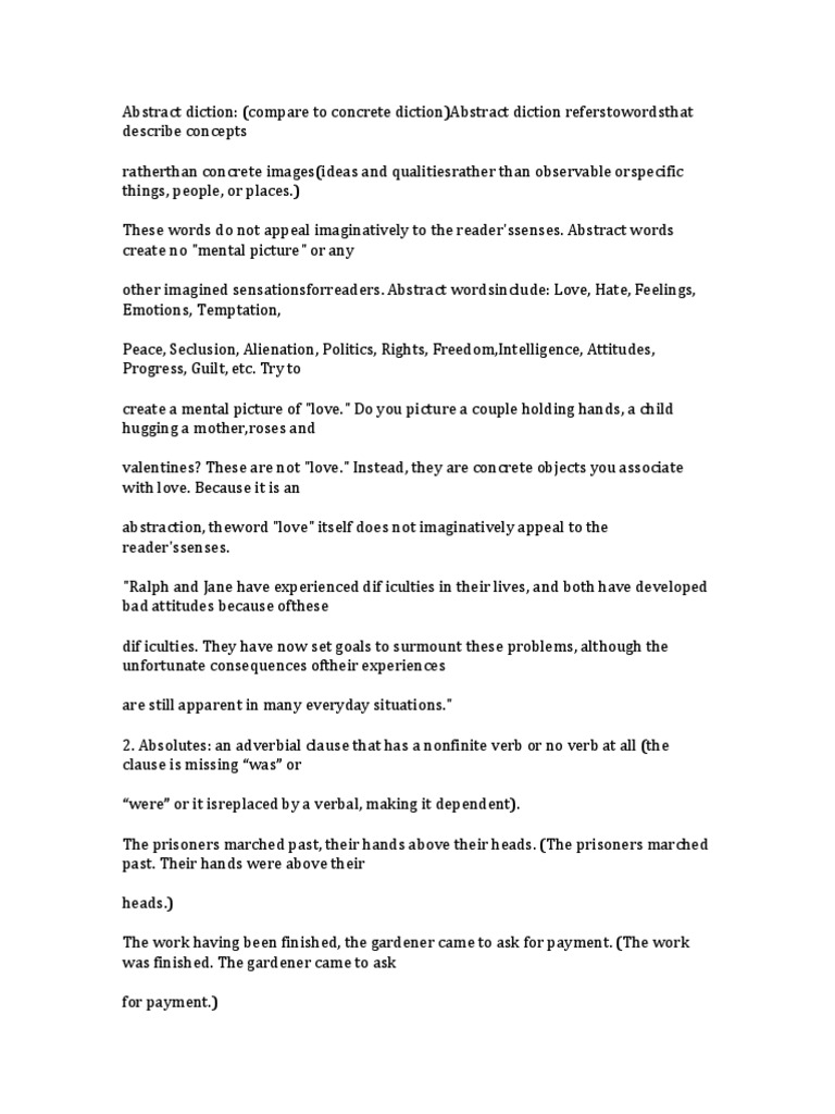 Abstract Diction Fallacy Abstraction