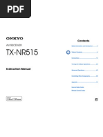 Onkyo Receiver TX-NR515 Instruction Manual