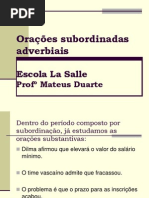 orações subordinadas adverbiais