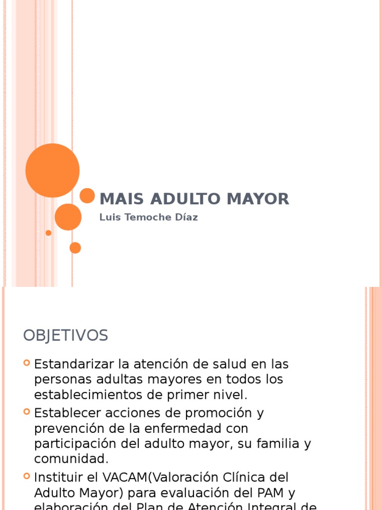 Atención Integral para Adultos Mayores | PDF | Cuidado de la salud ...
