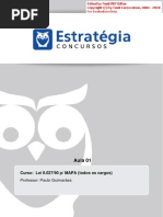 Aula 01 Lei 8.027 Etica - MAPA