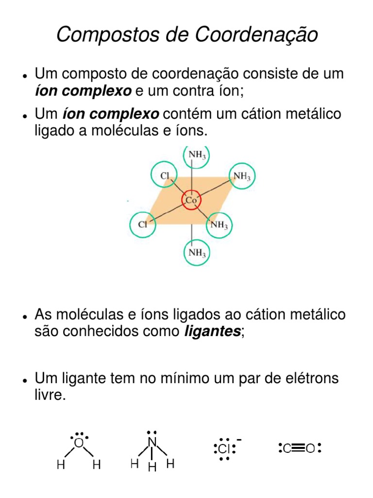 Compostos de coordenação | Composto de Coordenação | Ligação Química