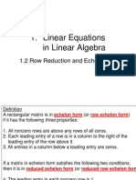 Linear Equations in Linear Algebra: 1.2 Row Reduction and Echelon Forms