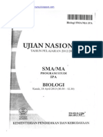 Naskah Soal UN Biologi SMA 2013 Paket 1 (Edited Final)