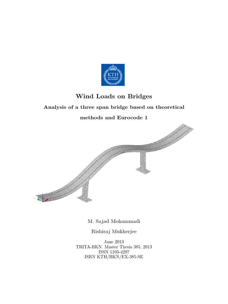 Wind Load Analysis for Bridges | PDF | Turbulence | Structural Load