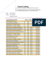 unofficial transcript