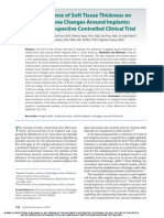 Influence in Soft Tissue Thickness On Crestal Bone Changes On Implants