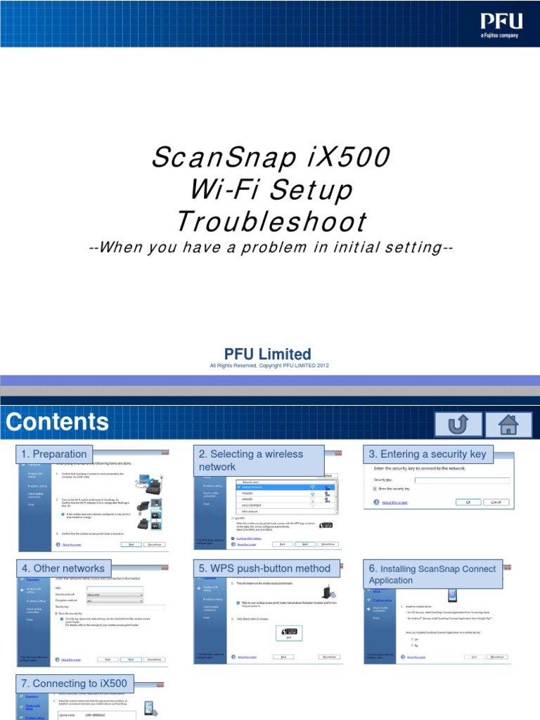 ScanSnap Ix500 Troubleshoot PDF Wireless Access Point Ip Address