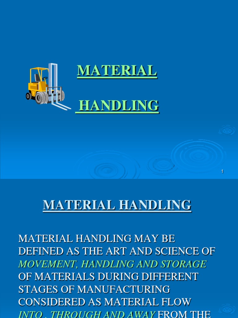 Principles of Material Handling | PDF | Production And Manufacturing ...