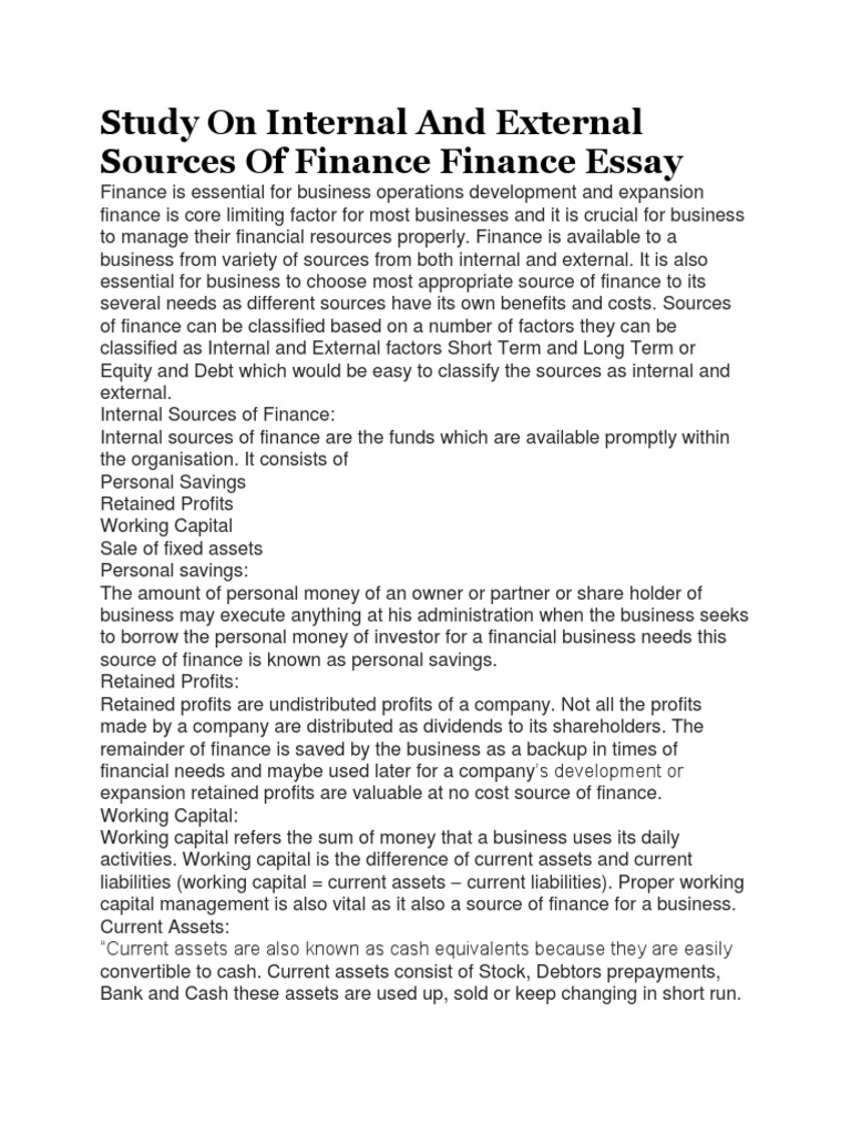 essay on financial development