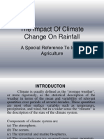 The Impact of Climate Change On Rainfall: A Special Reference To Indian Agriculture