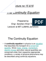 Lecture No 15 16continuityequation