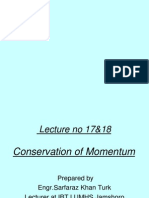 Lecture No 17 18 Conservation of Momentum