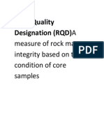 Rock Quality Designation