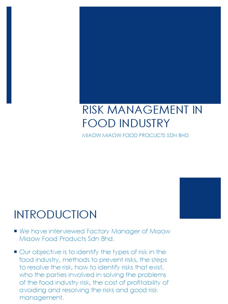 Risk Management in Food Industry | PDF | Risk | Risk Management
