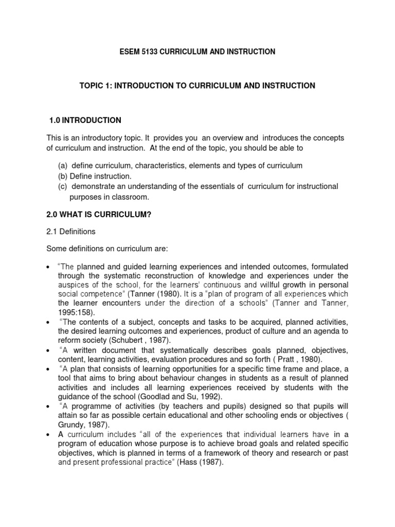 Understanding Curriculum and Instruction | PDF | Curriculum | Teachers