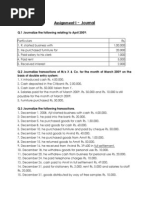 Financial and Management Accounting Assignments