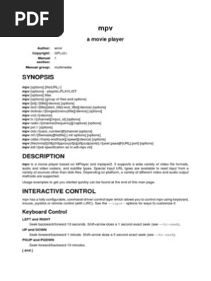 Mpv Manual Codec Command Line Interface